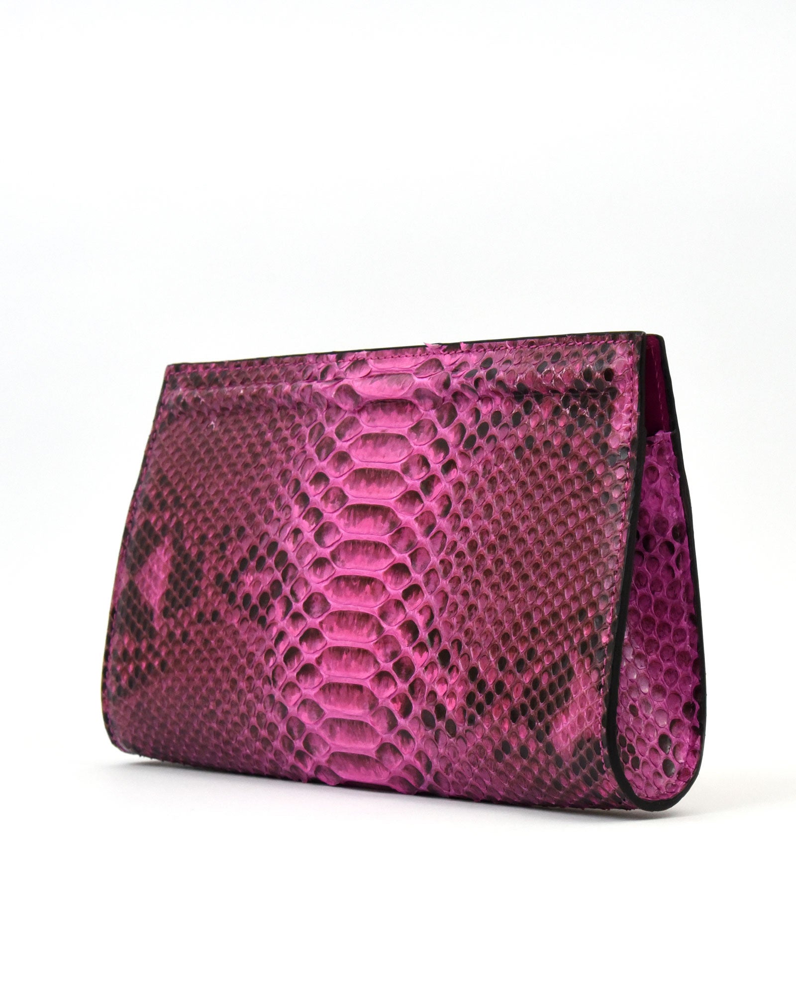 Cartera Melissa piel pitón fuxia