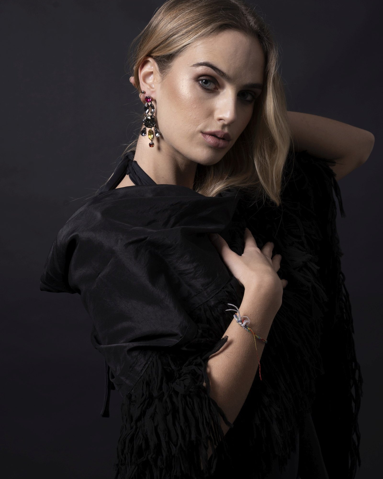 Multicolored crystal pendant