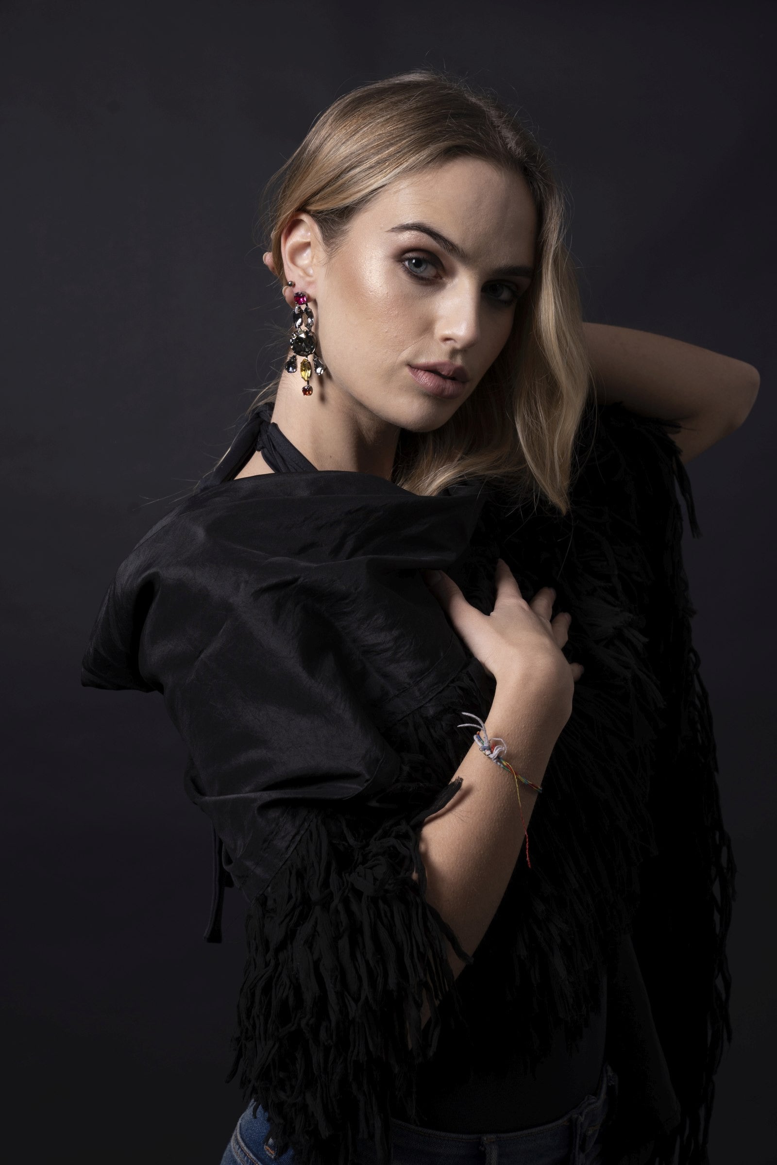 Multicolored crystal pendant