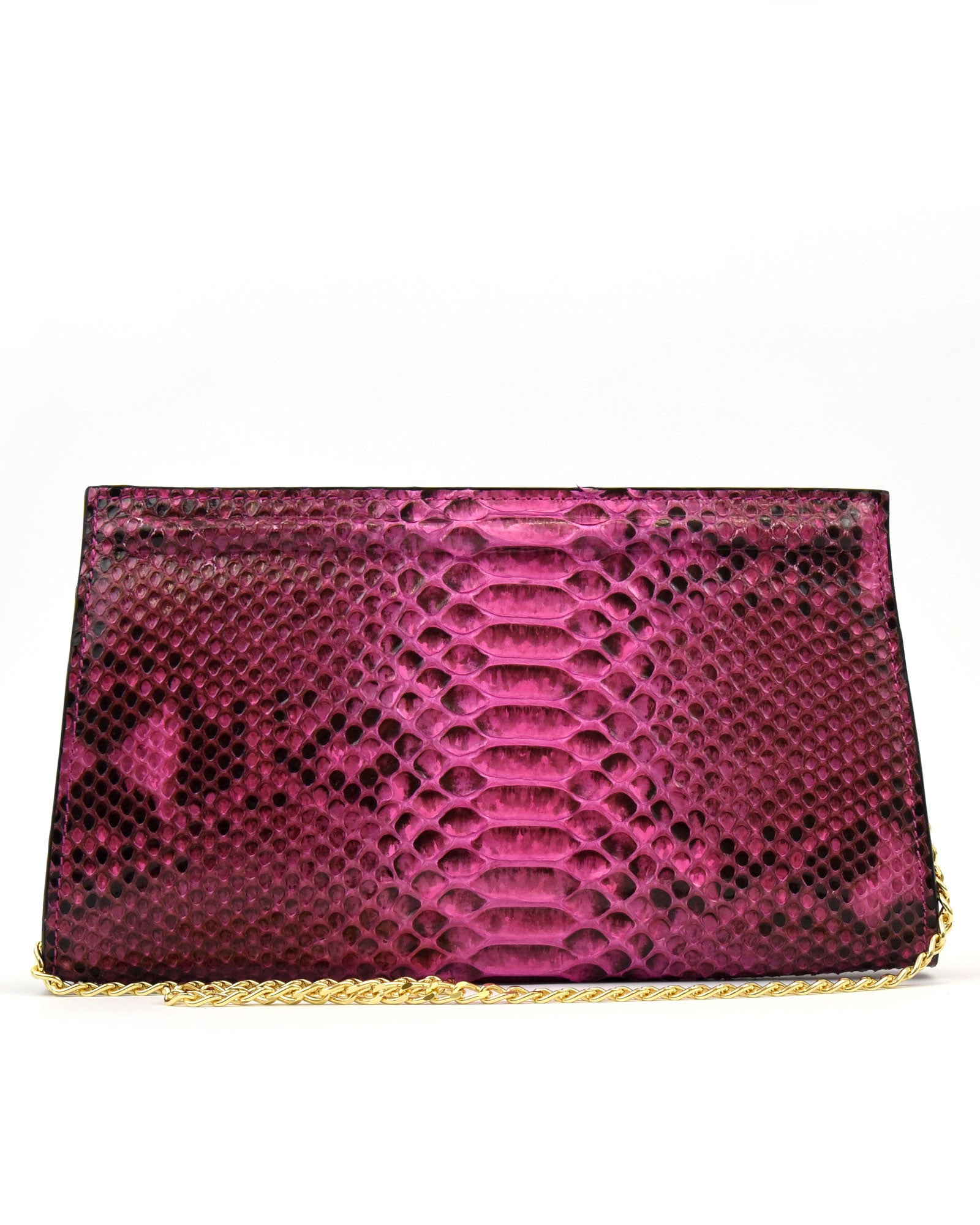 Cartera Melissa piel pitón fuxia