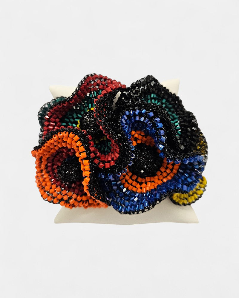 Brazalete Ondas en crochet multicolor