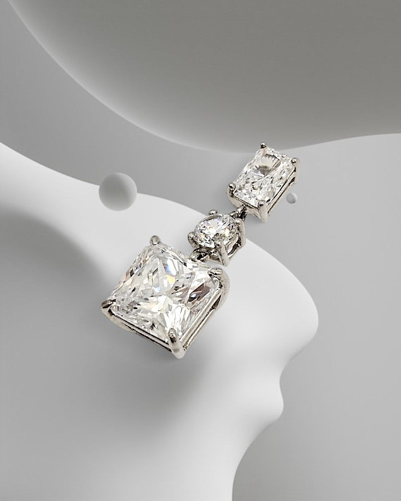 Pendientes plata y zirconita Ethereal