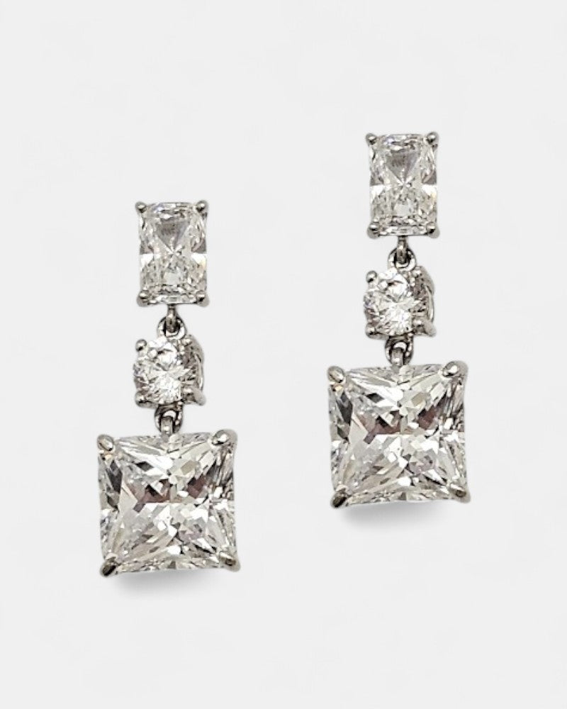 Pendientes plata y zirconita Ethereal