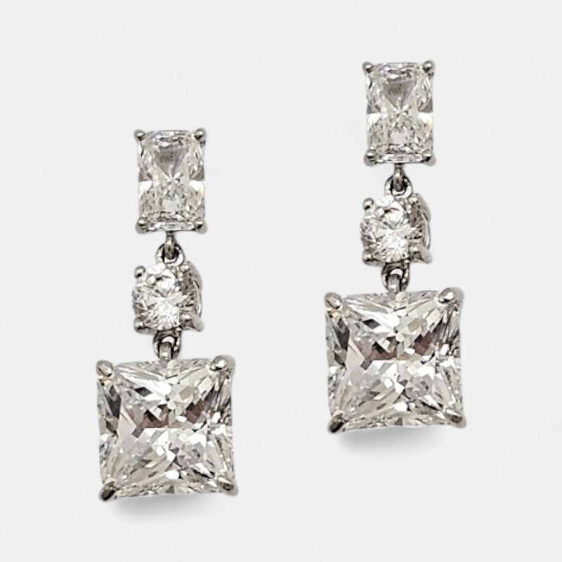 Pendientes plata y zirconita Ethereal