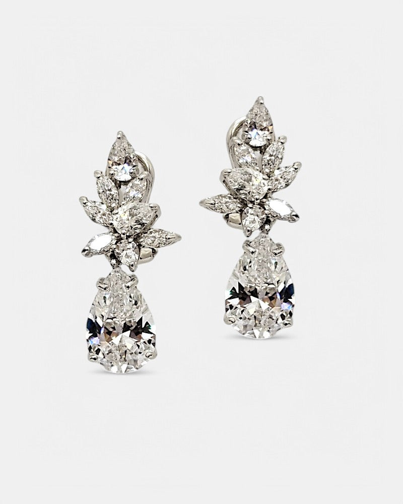 Pendientes de plata y circonita