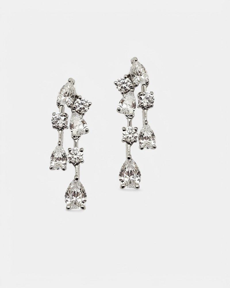 Pendientes de plata y circonita