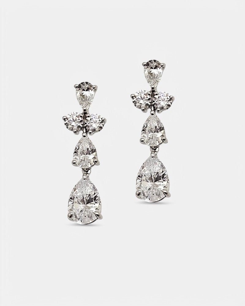 Pendientes de plata y circonita