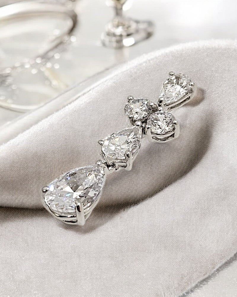 Pendientes de plata y circonita