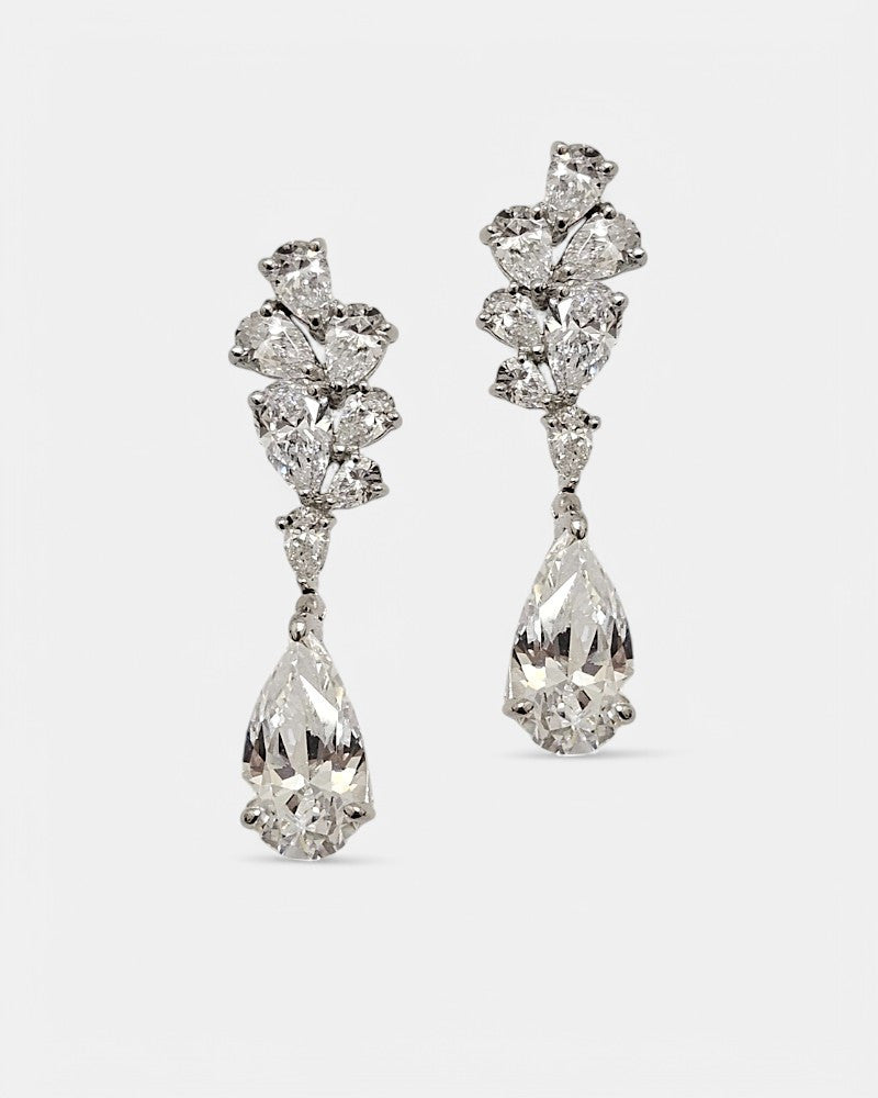 Pendientes de plata y circonita