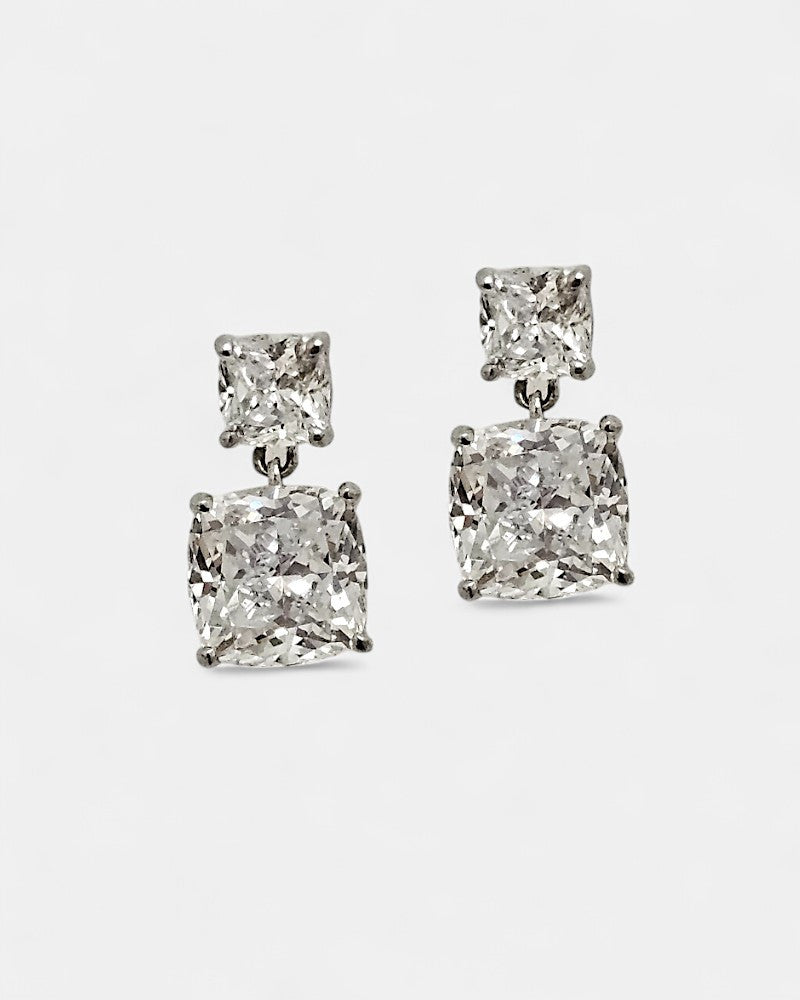 Pendientes de plata y circonita