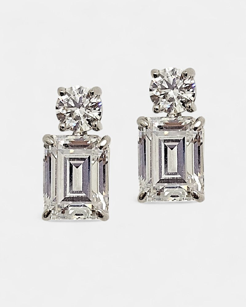 Pendientes de plata y circonita