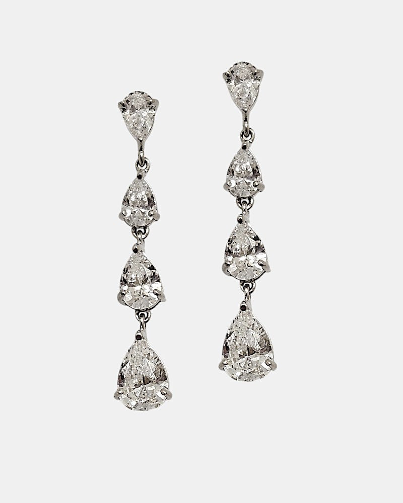 Pendientes de plata y circonita