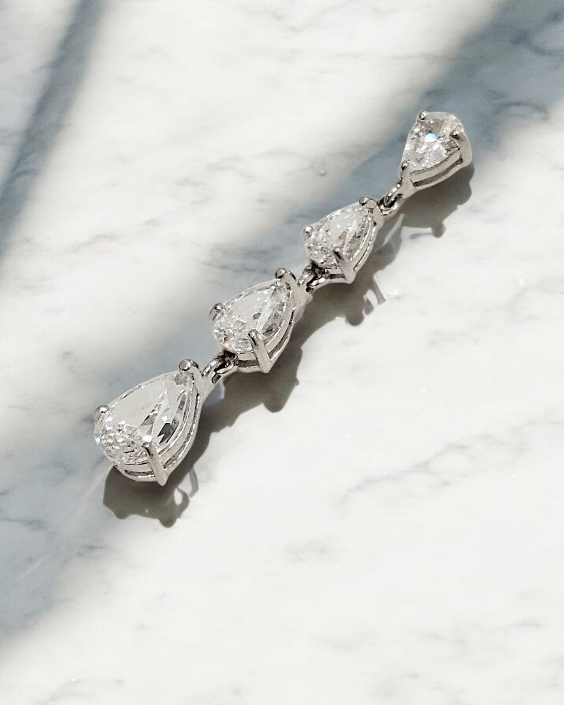 Pendientes de plata y circonita