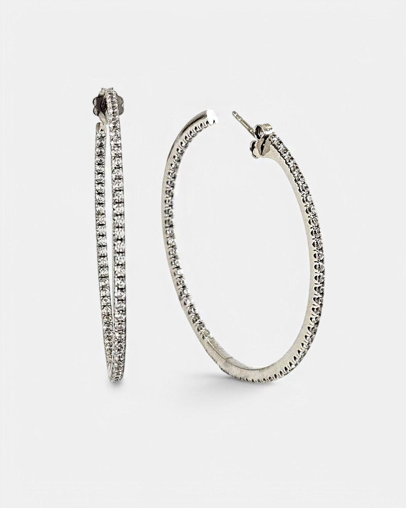 Pendientes de plata y circonita