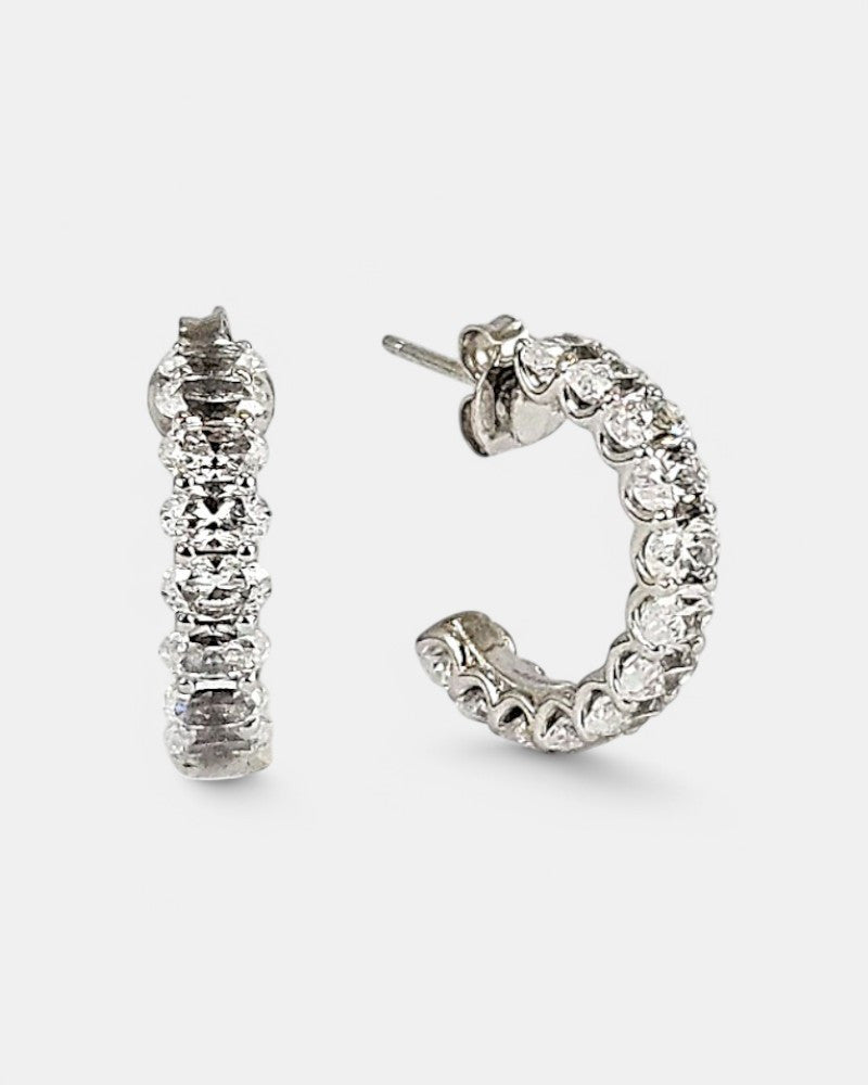 Pendientes de plata y circonita