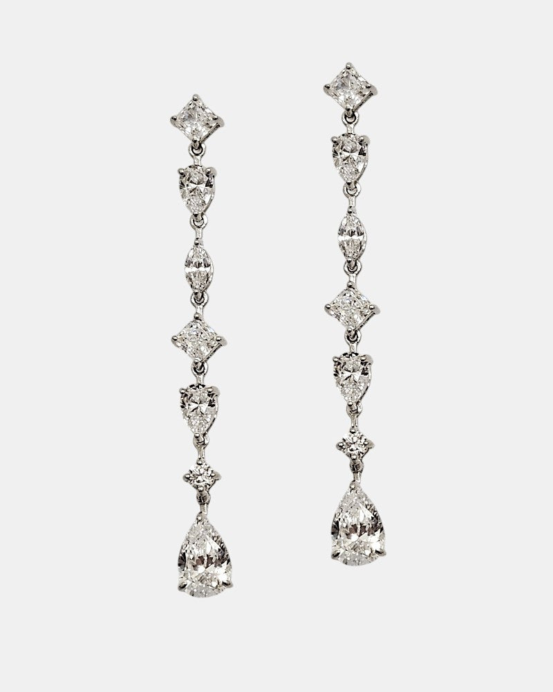 Pendientes de plata y circonita