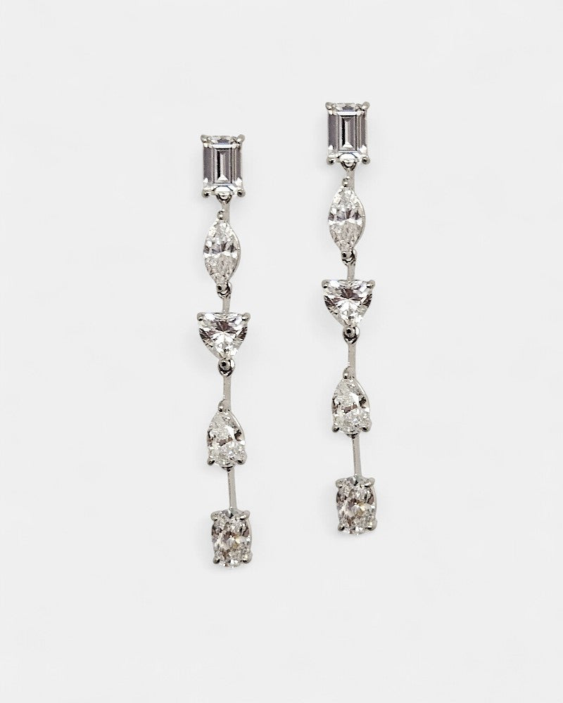 Pendientes de plata y circonita