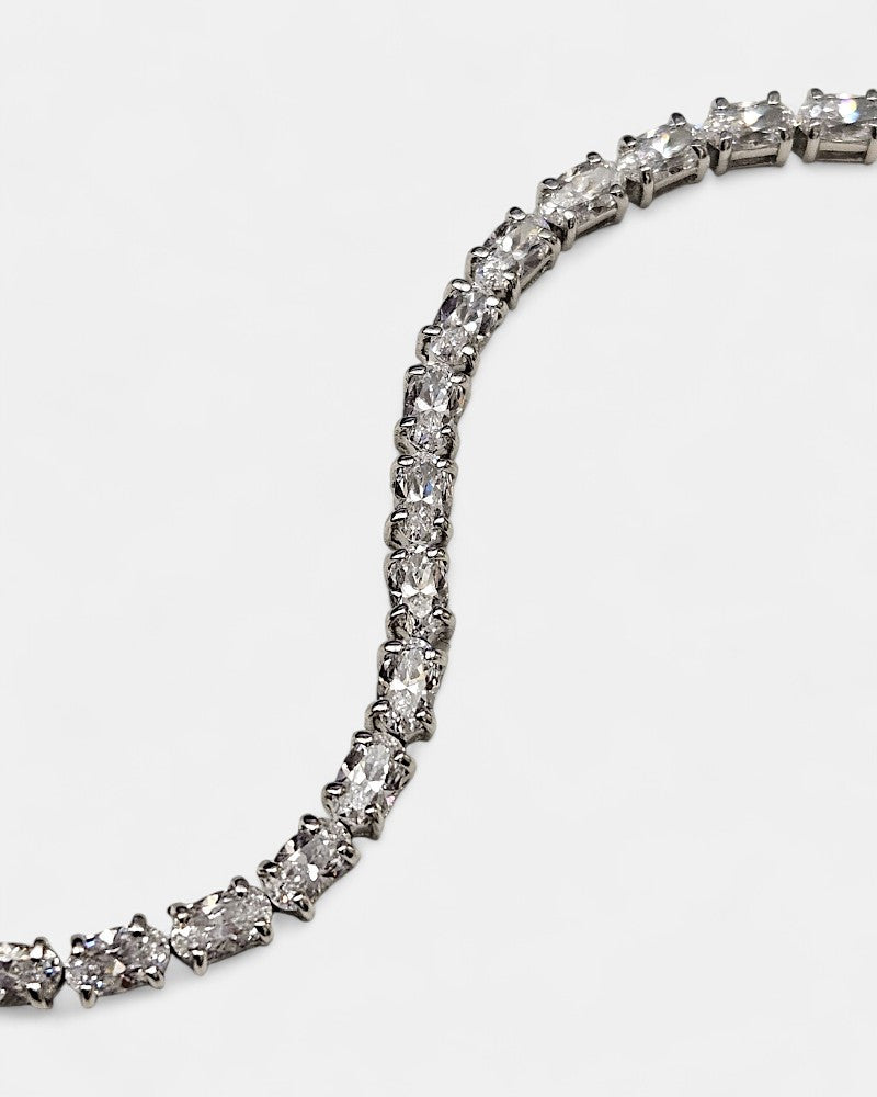 Pulsera plata y zirconita