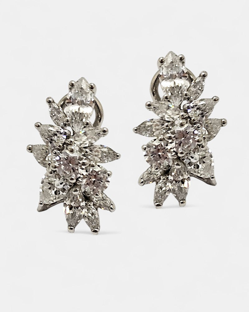 Pendiente plata y circonita