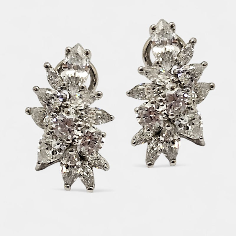 Pendiente plata y circonita