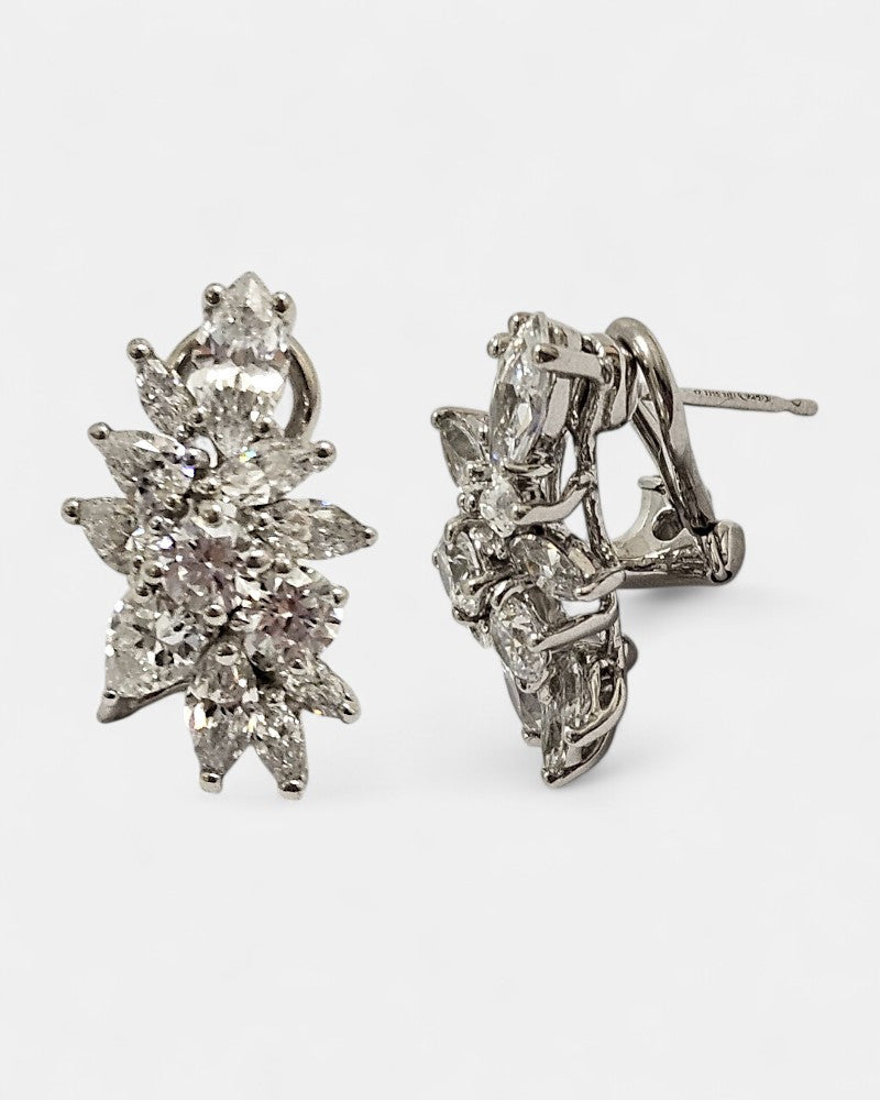 Pendiente plata y circonita