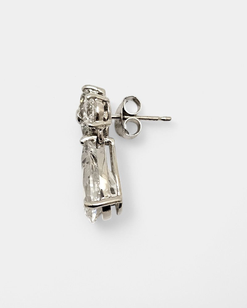 Pendiente plata y circonita