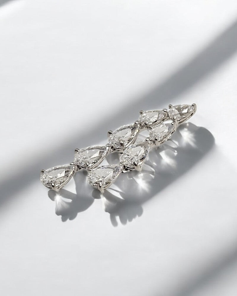 Pendiente plata y circonita