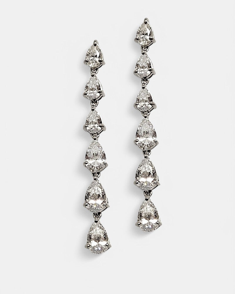 Pendiente plata y circonita