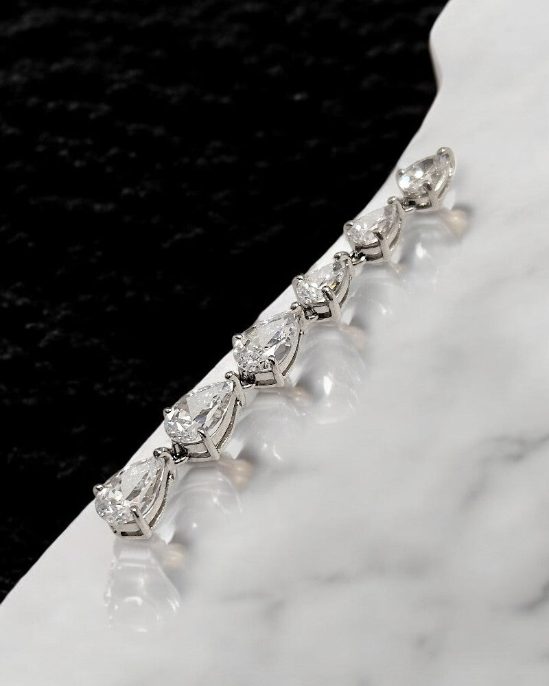 Pendiente plata y circonita