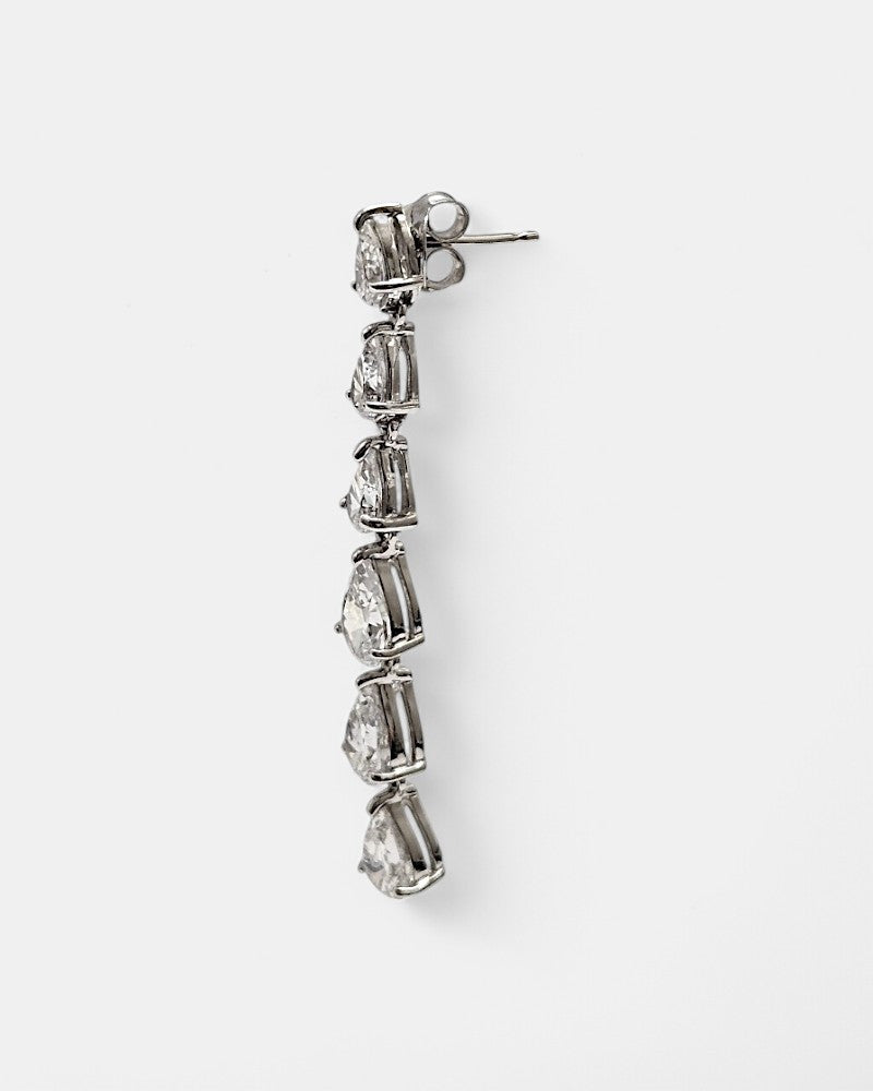 Pendiente plata y circonita