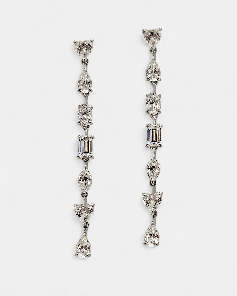 Pendiente plata y circonita