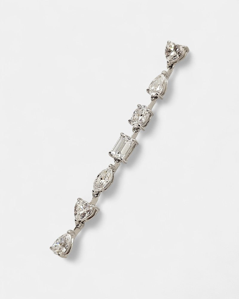 Pendiente plata y circonita