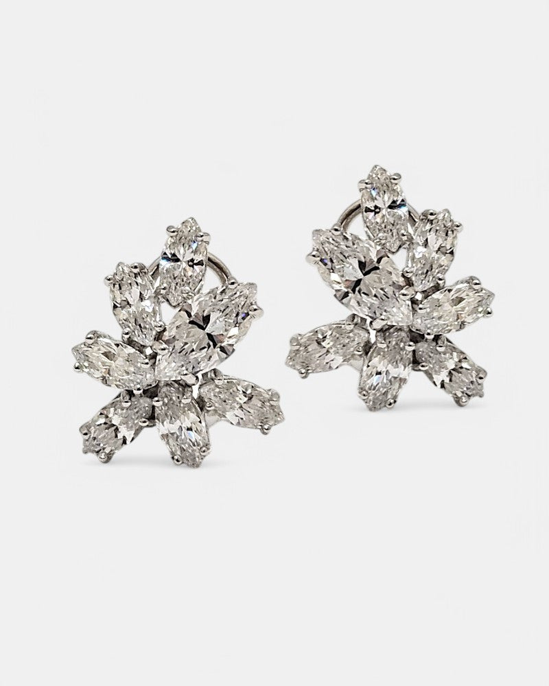 Pendiente plata y circonita