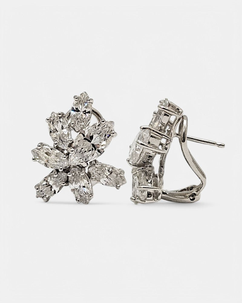 Pendiente plata y circonita