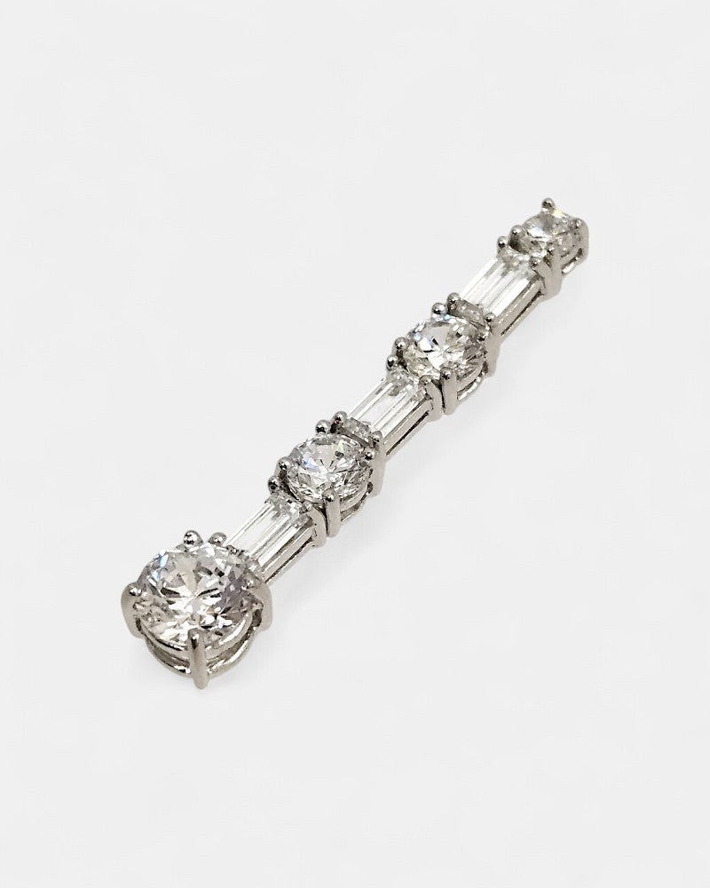 Pendiente plata y circonita