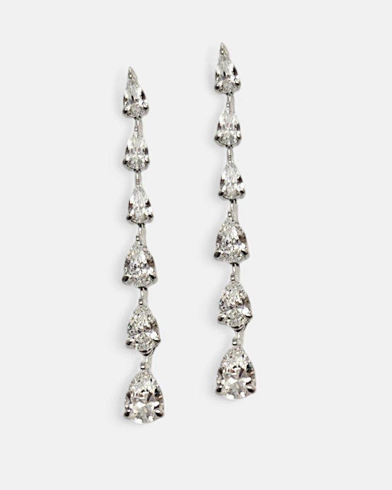 Pendiente plata y circonita