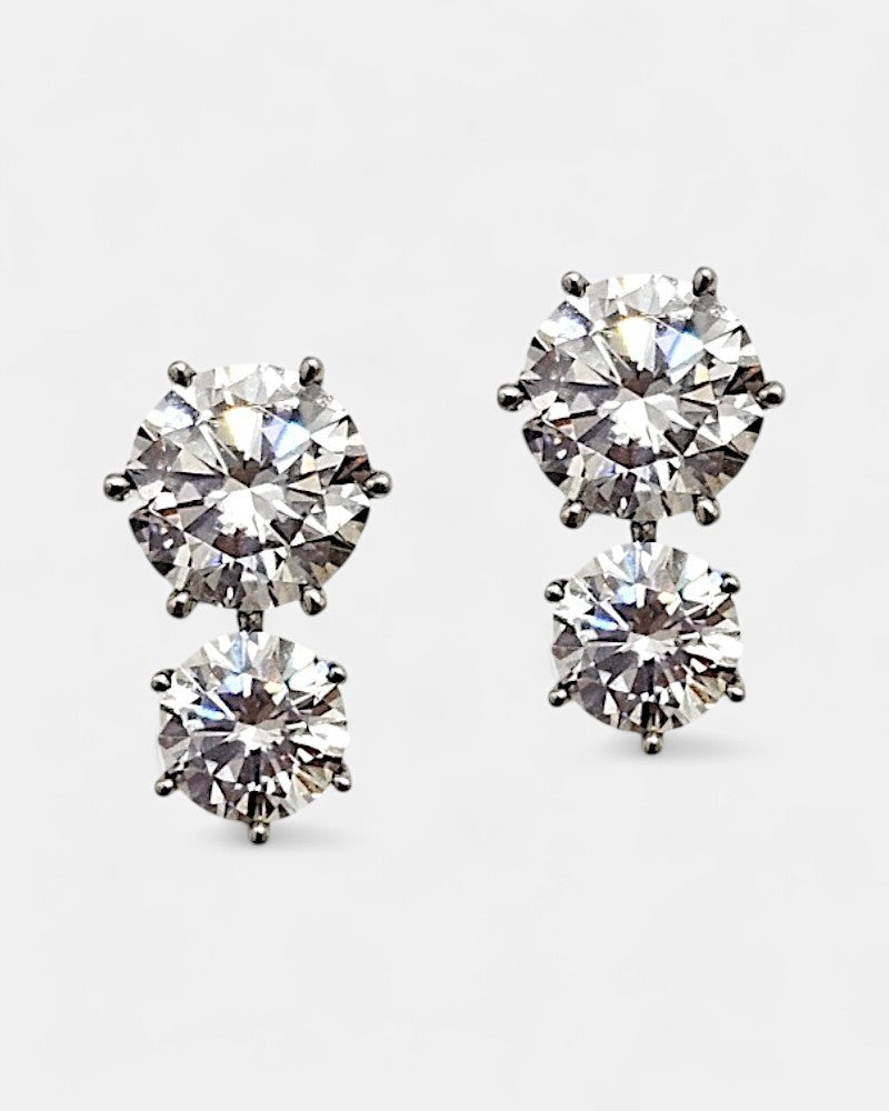 Pendiente plata y circonita