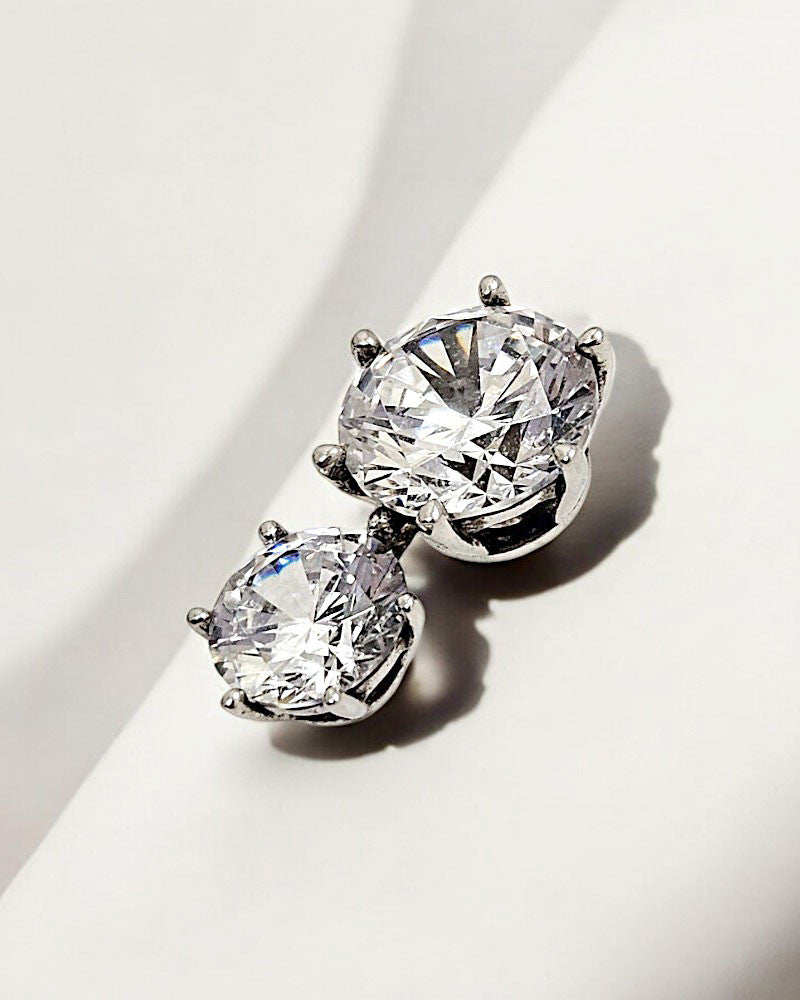 Pendiente plata y circonita