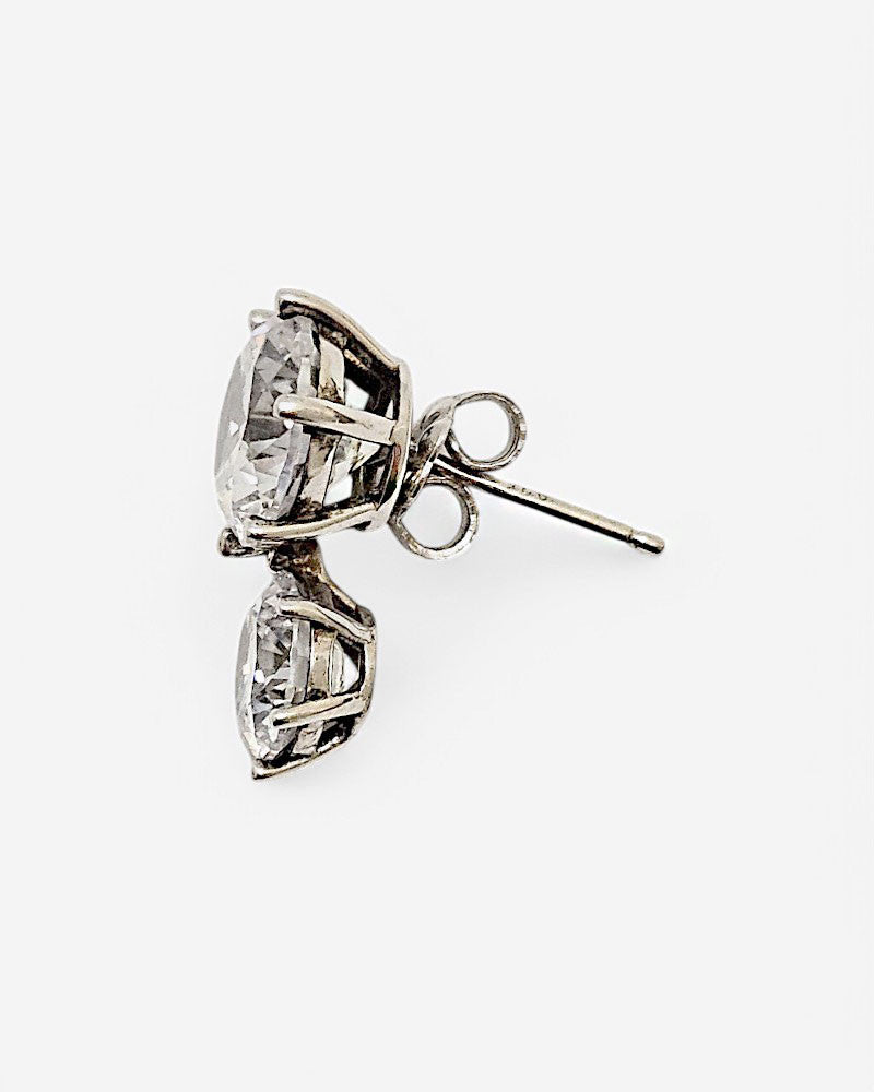 Pendiente plata y circonita