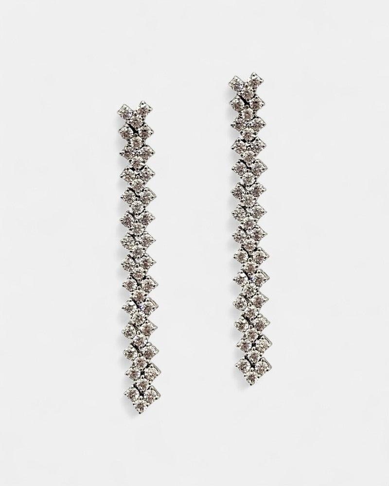 Pendiente plata y circonita