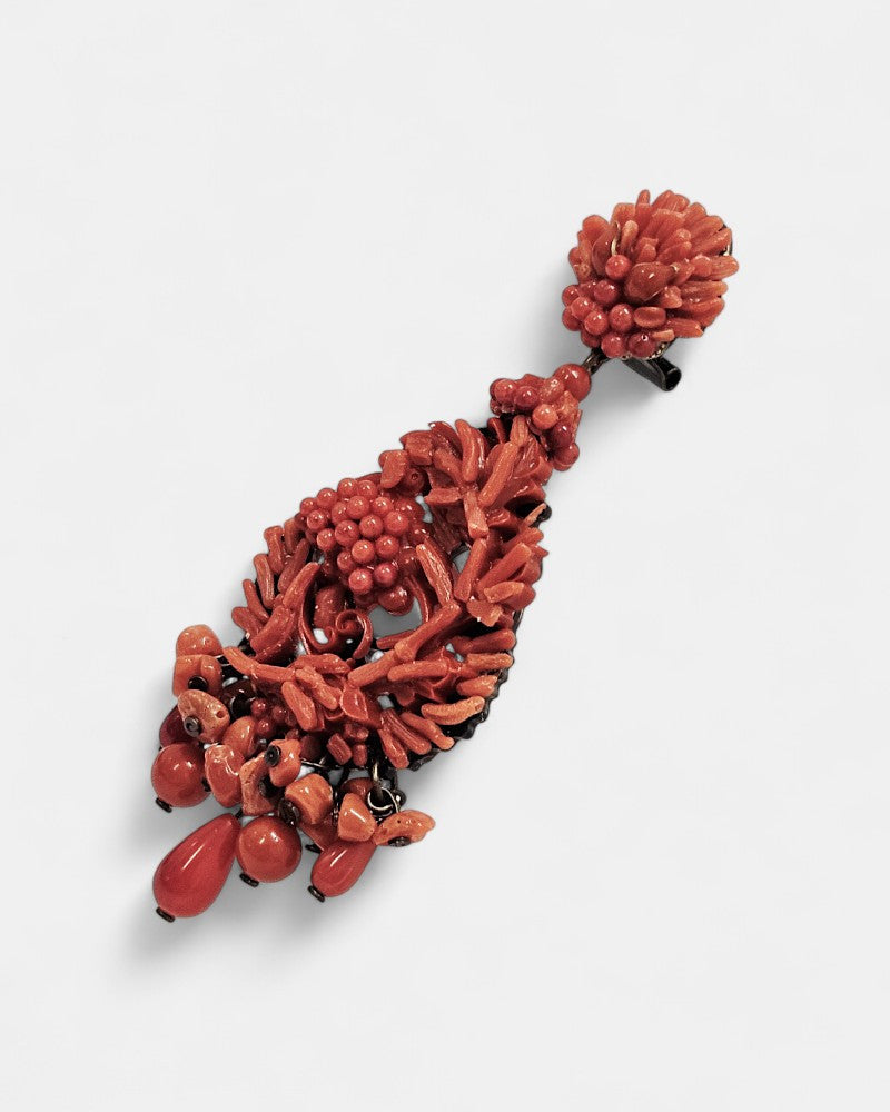 Pendientes coral largos Caliza