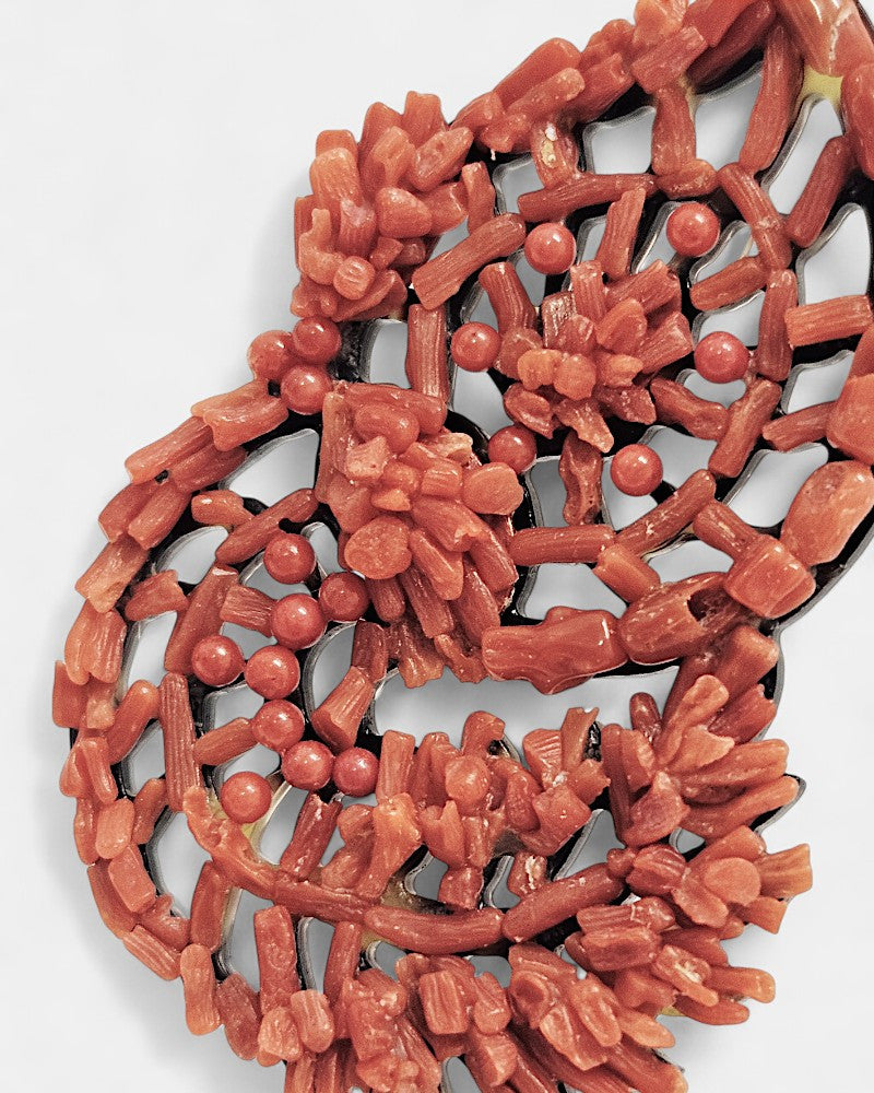 Pendientes coral largos Rúbora