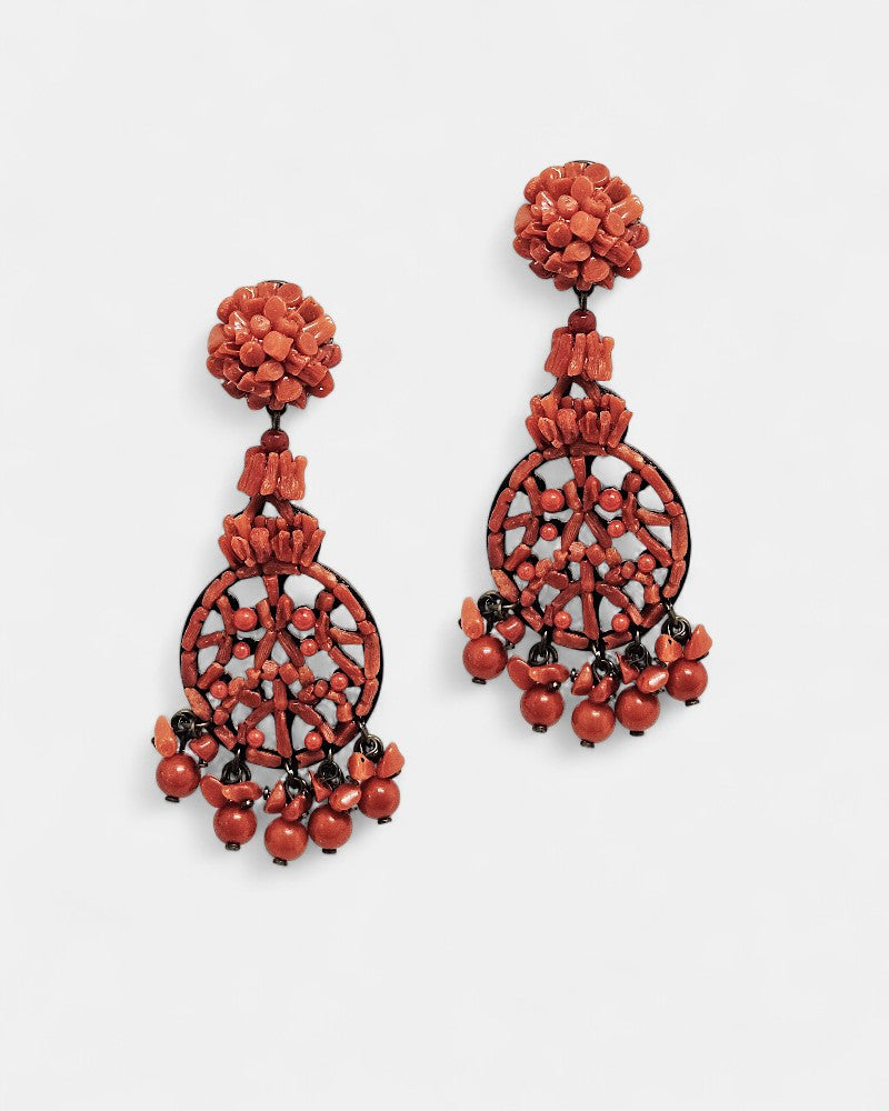 Pendientes coral largos Terral