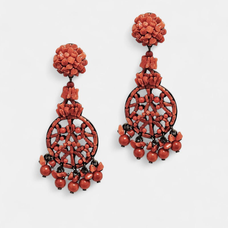 Pendientes coral largos Terral