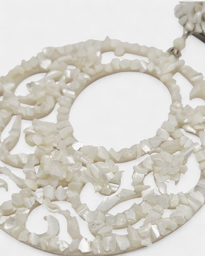 Pendientes nácar de aro grandes