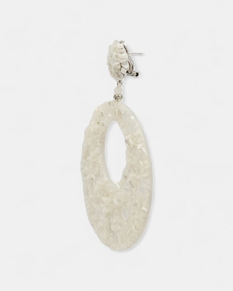 Pendientes nácar de aro grandes