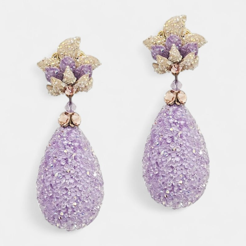 Pendientes swarovski Lilac Bloom
