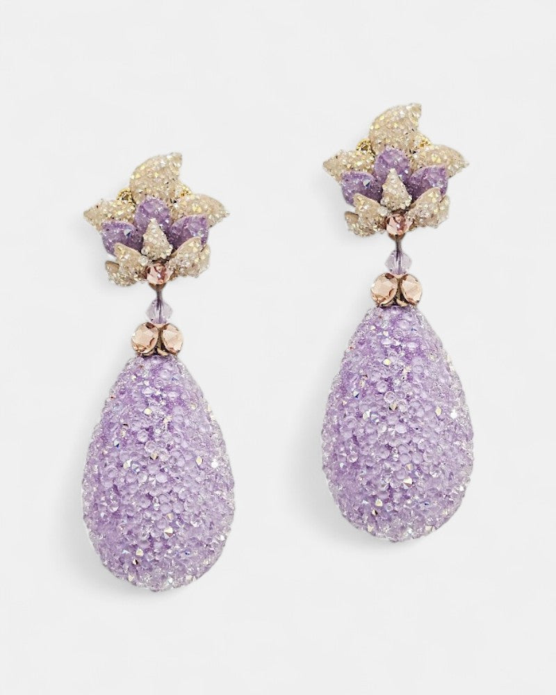 Pendientes swarovski Lilac Bloom