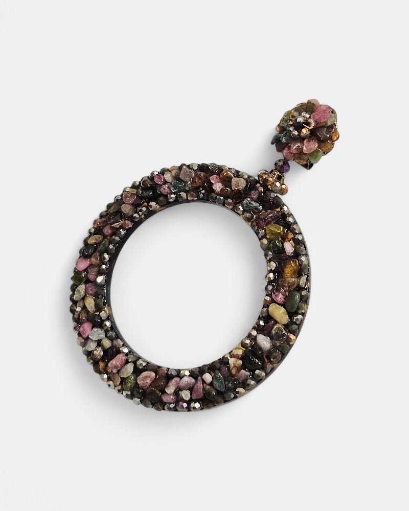 Pendientes minerales aro Aylin