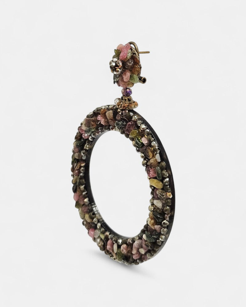 Pendientes minerales aro Aylin